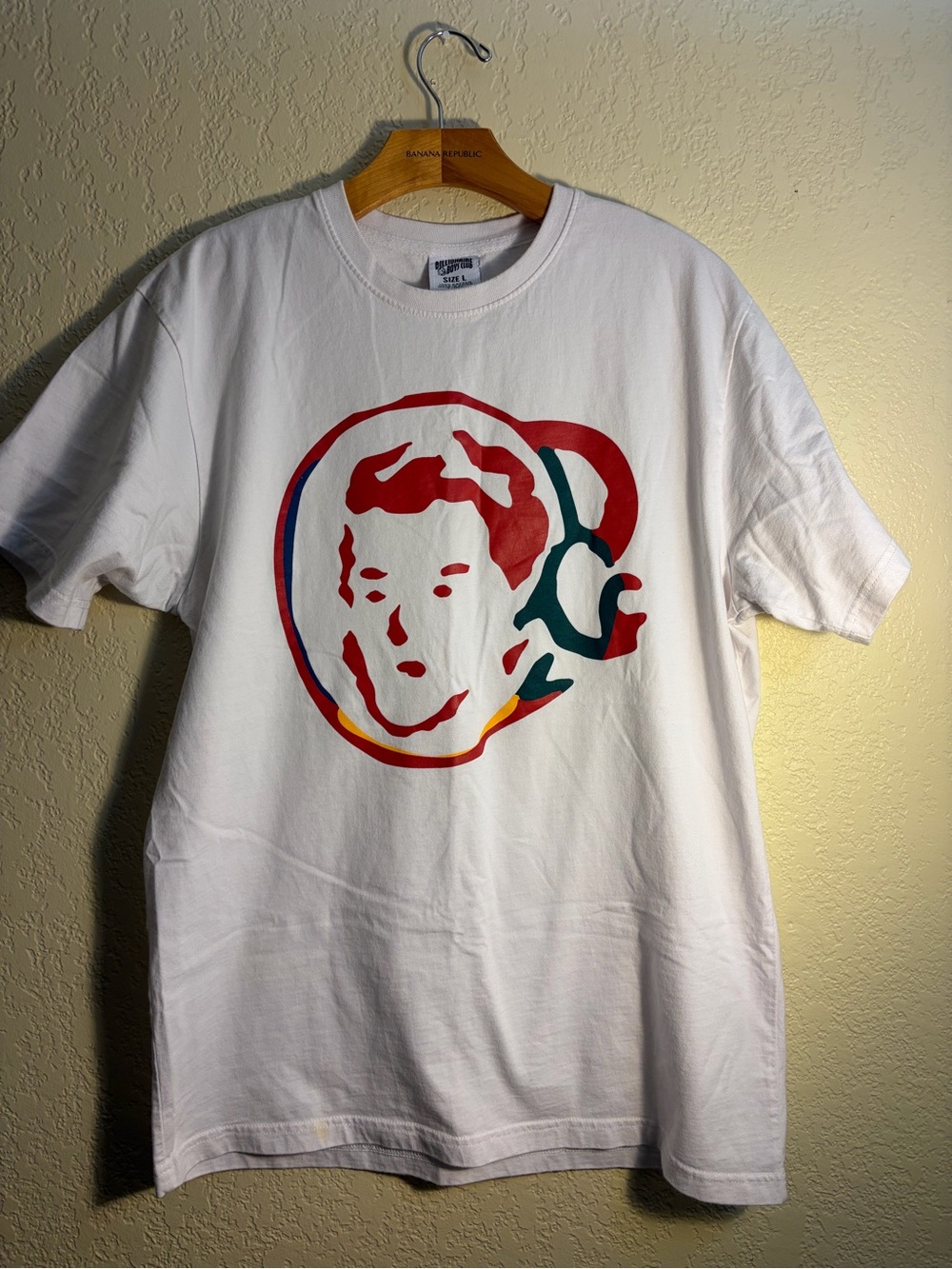 Billionaire Boys Club White Tee with Multicolor Face Graphic